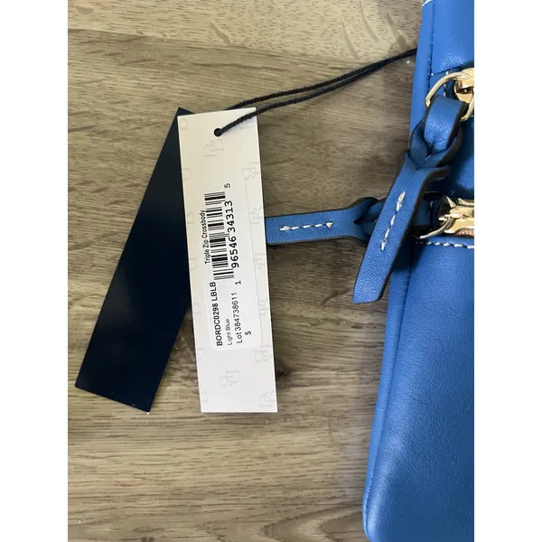 Dooney & Bourke Light Blue Leather North South Triple Zip Crossbody Bag NWT - Image 3