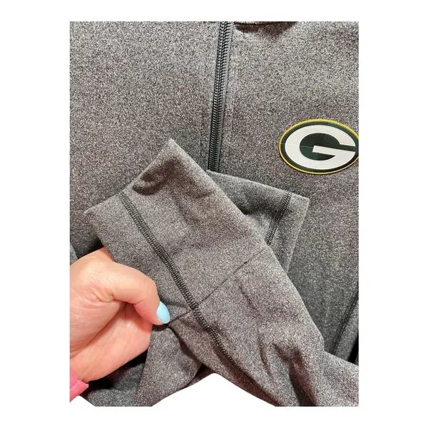 Women's XS Green Bay Packers Cutter & Buck CB DryTec Jacket Gray - Image 6