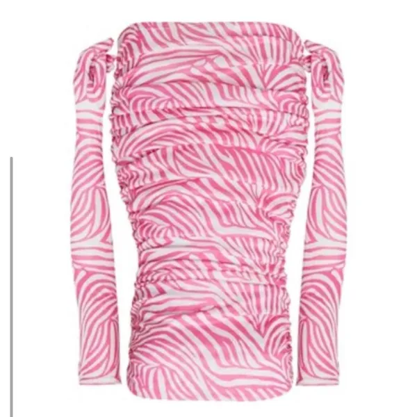 New! Miscreants Cupid Mini Dress & Oprah Gloves Pink Zebra‎ Sz Medium - Image 2