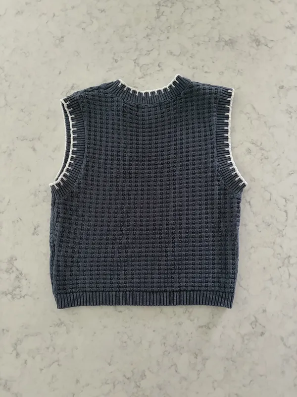 Jessica Simpson Sweater Vest with White Trim - Image 2