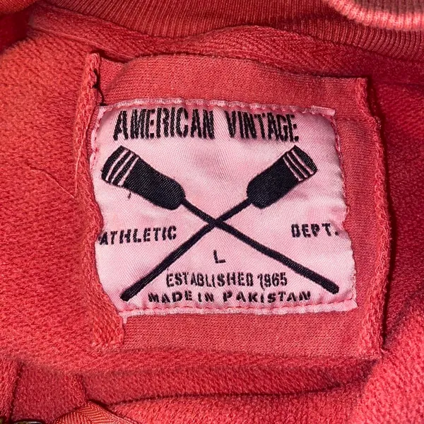 American Vintage Pink Las Vegas Half Zip Sweatshirt - Image 5