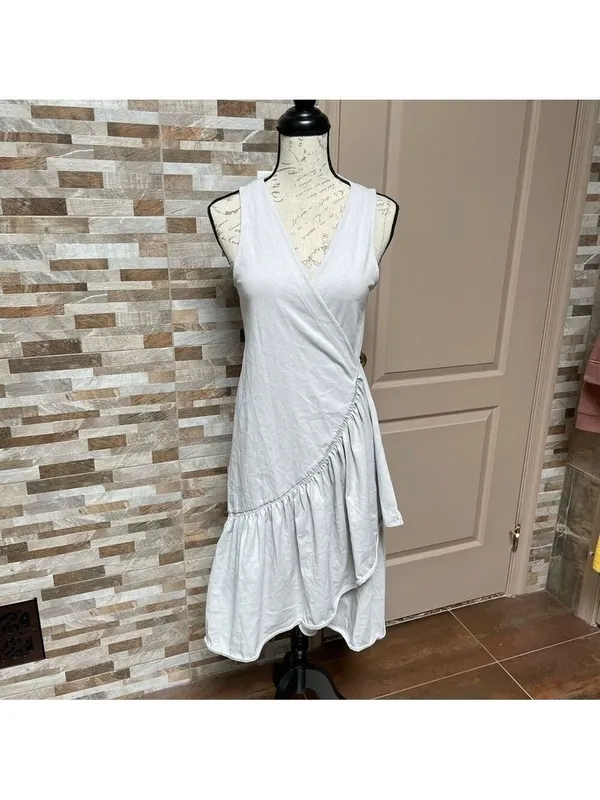Zara NWT 100% cotton wrap dress with ruffles Sz S - Image 9