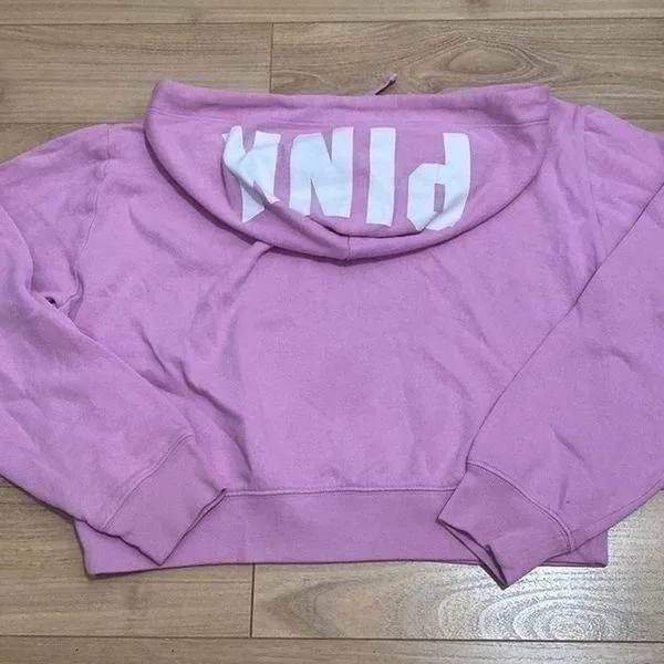 Victoria's Secret Pink Cropped Hoodie‎ size XS - Image 8