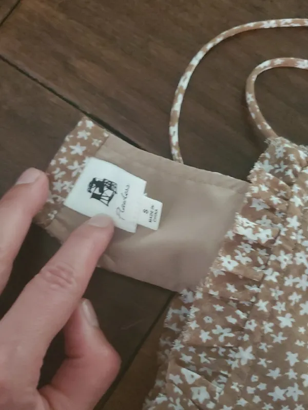 Flawless Maxi Slip Dress with Delicate Flower Print - Taupe Size Small Oversized Look - Image 4