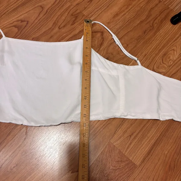Brandy Melville‎ Tank Top Womens One Size White Tie Back Cropped Boho Festival - Image 5