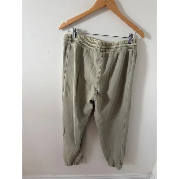 Aritzia Tna Cozy Fleece Mega Sweatpants Sage Green High Rise Joggers Mens Medium - Image 3