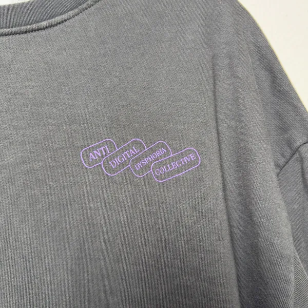 The Mayfair Group Womens 100% Cotton Sweatshirt OS Grey Anti Digital Dysphoria - Image 2