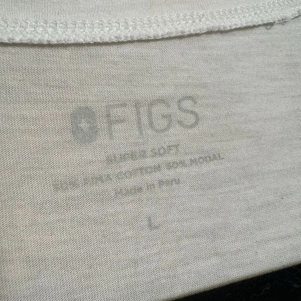 FIGS I am a nurse White Black Graphic Long Sleeve Underscrub Shirt Large NWT - Image 4