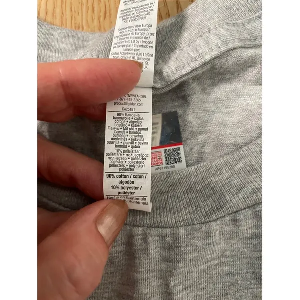 American Apparel B65 New Women’s Georgia Bulldogs Cropped Tshirt Cotton Heather Gray size Large - Image 4