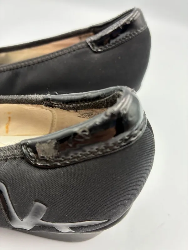 Anne Klein Sport Wisher Womens Black Fabric Wedge Shoes 7.5 Slip-On Cushioned - Image 4