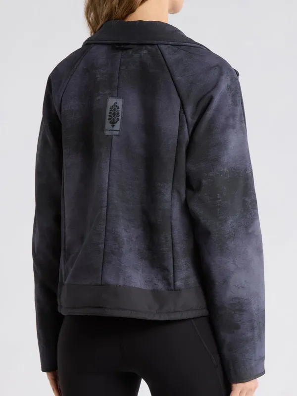 Free people Movement Canyon Crashin’ Textured Full Zip Active Jacket Sz Small - Image 2
