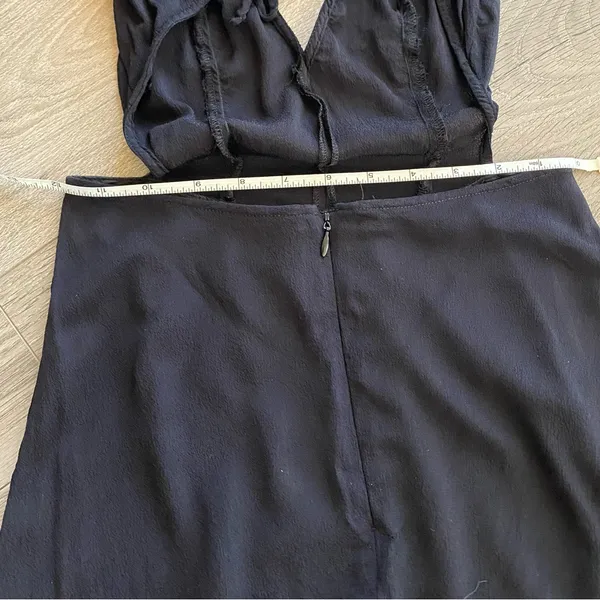 Reformation Black tie back mini dress - Image 6