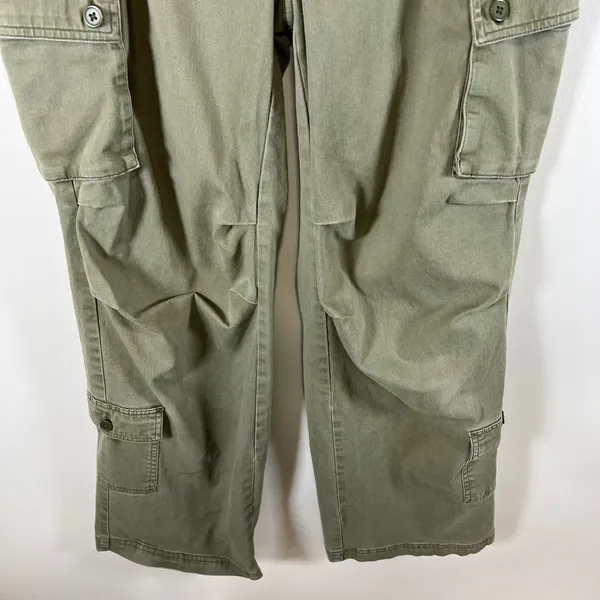 Wild Fable Womens Olive Green Cargo Pants High Rise Straight Leg Size S‎ Grunge - Image 3