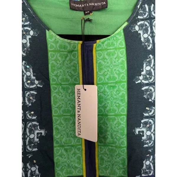 Hemant & Nandita sequined print shift dress XS - Image 3