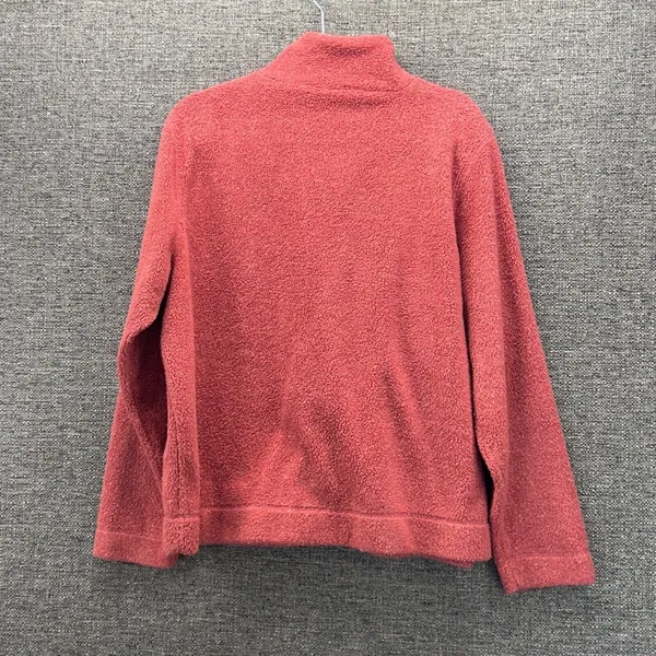 LL Bean Sherpa Fleece‎ Jacket Nantucket Red Large - Image 2