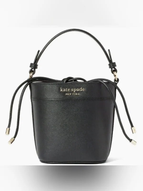 Kate Spade Cameron Small Bucket Bag Black Leather - Image 2