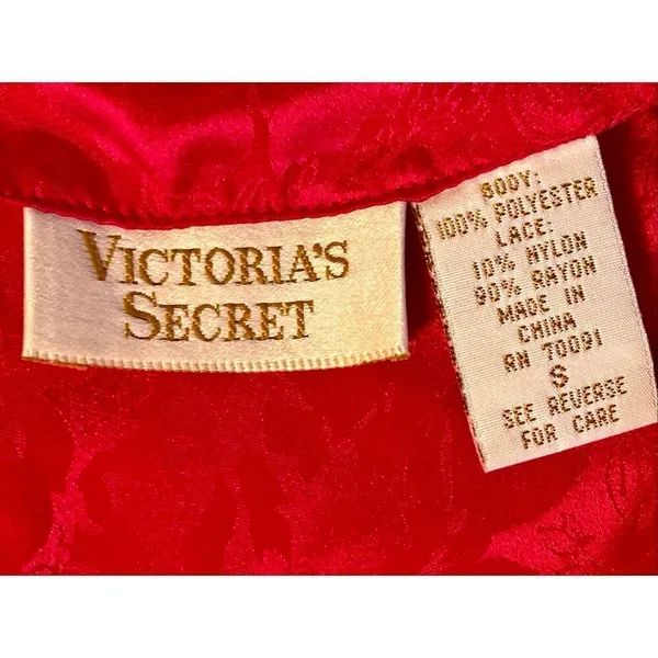 VTG Y2K Victoria's Secret Gold Label Hot Pink & Black Slip Dress Sz S - Image 6