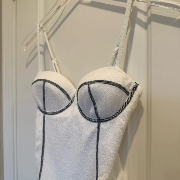 ONIA SWIM Valerie‎ One Piece Swimsuit In White size Small - Image 4