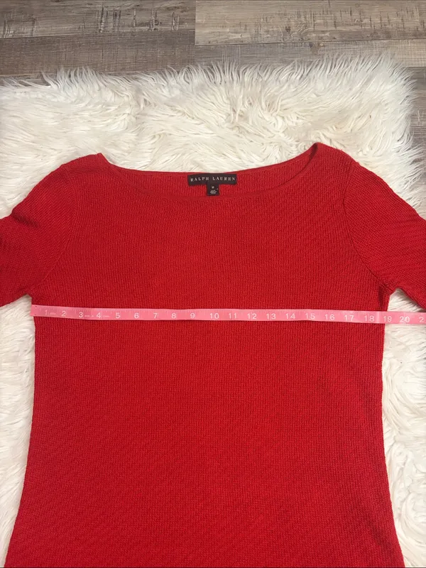 Ralph Lauren black label textured woven linen tunic sweater bateau neckline M - Image 5