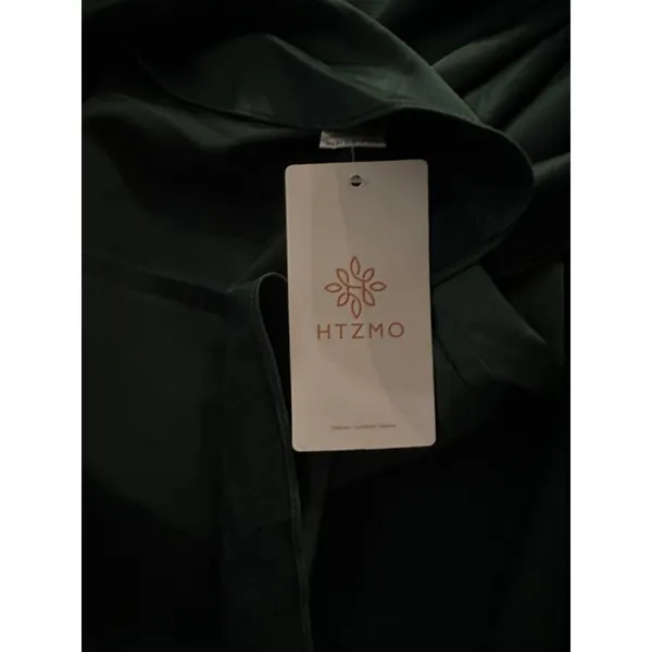 HTZMO Women's Dress Small Dark Green Sateen Cocktail Party - Image 4