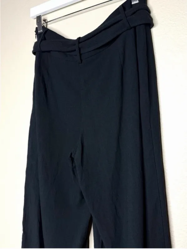 Princess Polly Raymonde Pants 6 Black Minimalist Linen Soft Girl Trendy Chic - Image 5