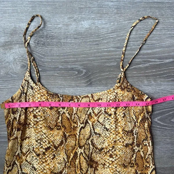 REFORMATION Vivette Snakeskin Mini Dress Medium - Image 11