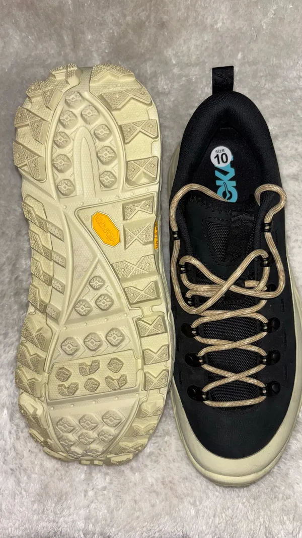 RARE Hoka tour Summit leather rubber zig-zag string up trail ready NURSING-shoes.. - Image 11