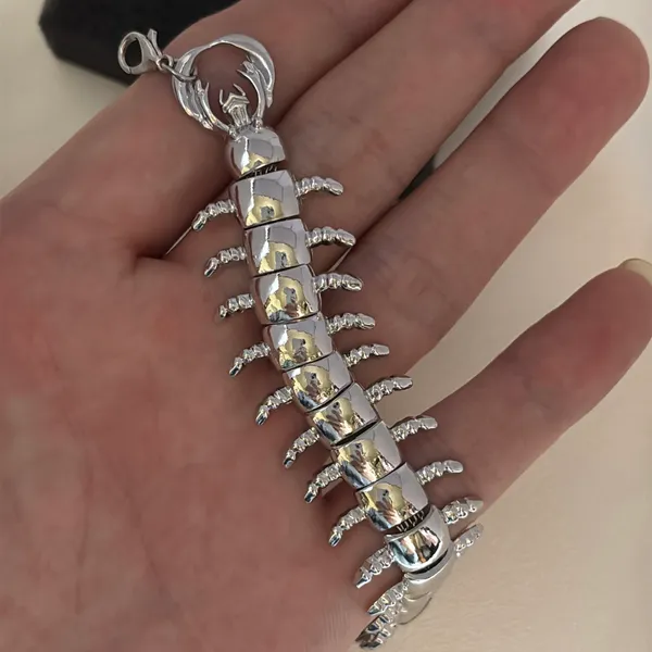 Centipede Link Chain Bracelet for Men Women Unisex Bracelet Hip Hop Punk Streetwear - Image 4