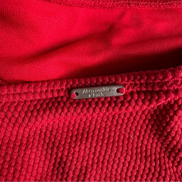 Abercrombie & Fitch Vibrant Red Bikini Bottom Size Small - Image 4