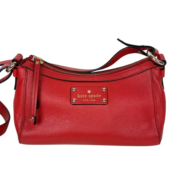 KATE SPADE Berkshire Road Gabriella Leather Crossbody/ Shoulder Bag Red - $298. - Image 2