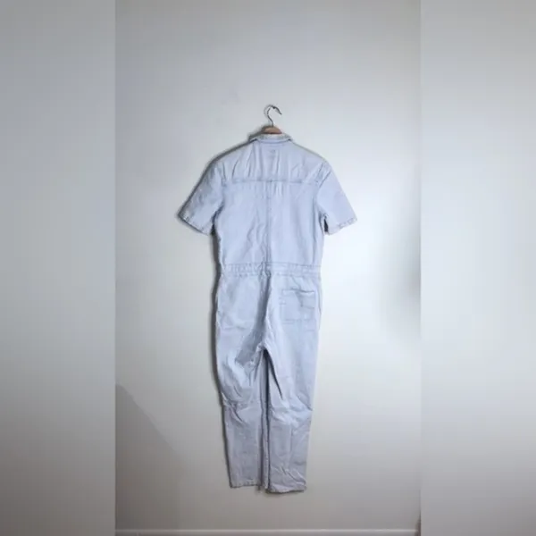Faherty Blythe Jumpsuit Coverall Light Indigo Wash Denim‎ size xs - Image 12