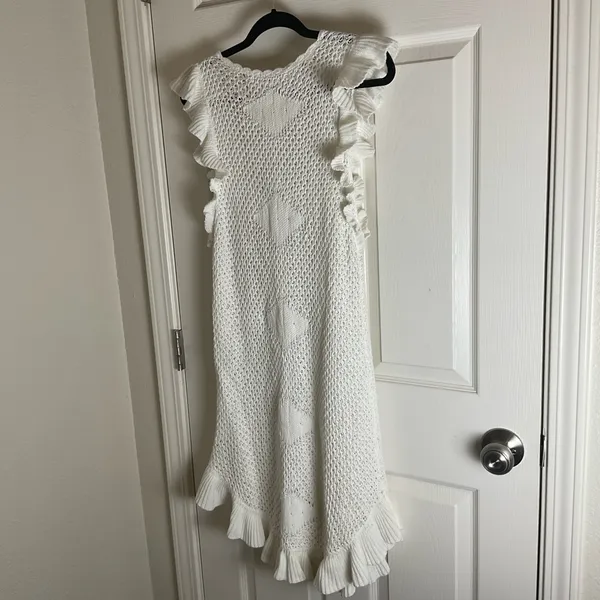 FP Beach Free People Ruffle Knit Mini Dress Woman’s Size X-Large - Image 11