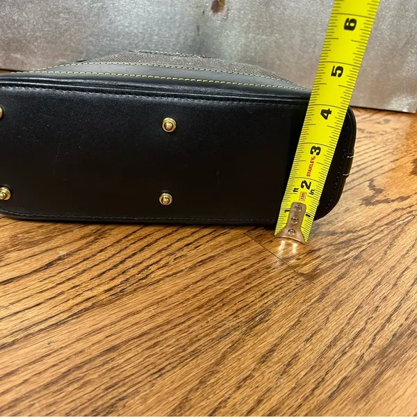 Dooney & Bourke Canvas Tweed Leather Shoulder Bag - Image 7