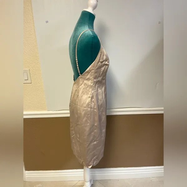 Revolve x Chrissy Teigen Panang Midi Dress – Champagne, Size S‎ - Image 7