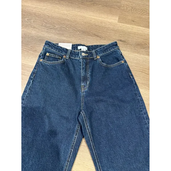 HM High Waist Flare Jeans Dark Wash‎ Full Length Denim Womens Size 6 NEW Boho - Image 3