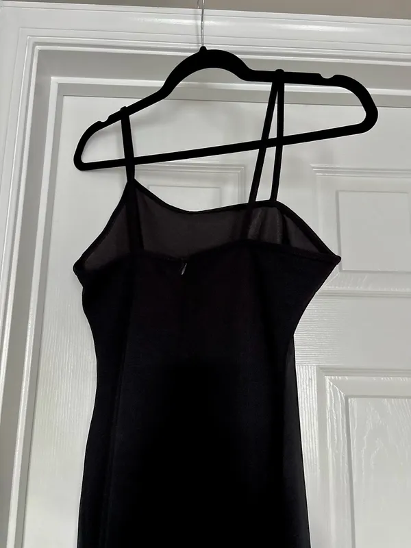 Commence Black Fitted Asymmetric Dress — NWT, Size L - Image 3
