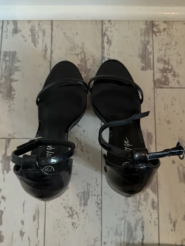 Nasty Gal Patent Black Heels - Image 5