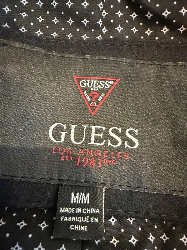 GUESS Black Classic Single-Breasted Peacoat Size Medium - C42-022 - Image 2
