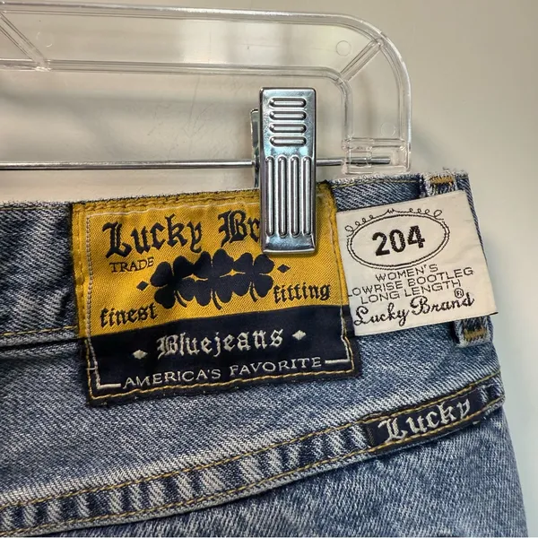 Vintage Y2K Lucky Brand‎ Women's 204 Longline Bootleg Bootcut Jean Light Wash 29 - Image 5