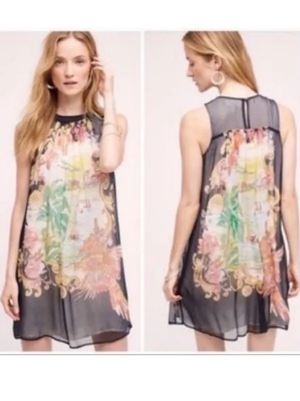 Anthropologie Moulinette Soeurs Varese Lightweight Silk Summer Dress Size 0 - Image 2