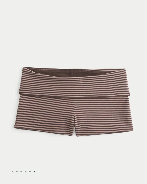 Hollister Callie Reversible Knit Shortie Shorts - Brown - Image 2