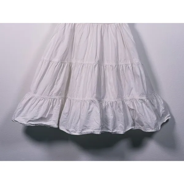 Sunday Best Martine Tiered Cotton Poplin Mini Dress XXS White Coquette Cottage - Image 8