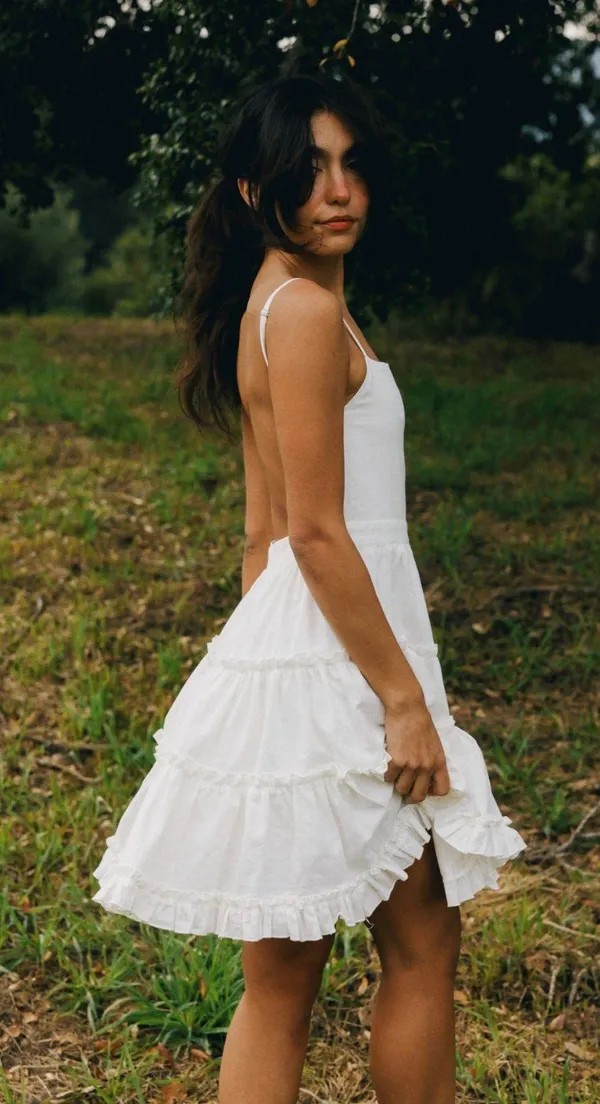 Aritzia White Linen Dress - Image 3