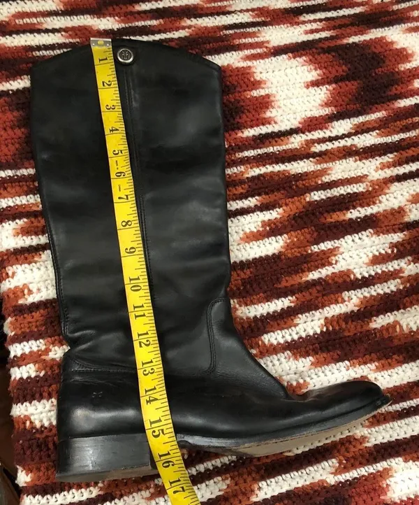 FRYE Black Leather Campus Equestrian Tall Riding Boots Western Cowboy-8.5B - Image 5