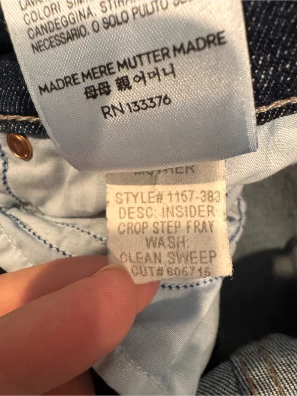 MOTHER The Insider Crop Step Fray Jeans - Dark Wash 29 - Image 9