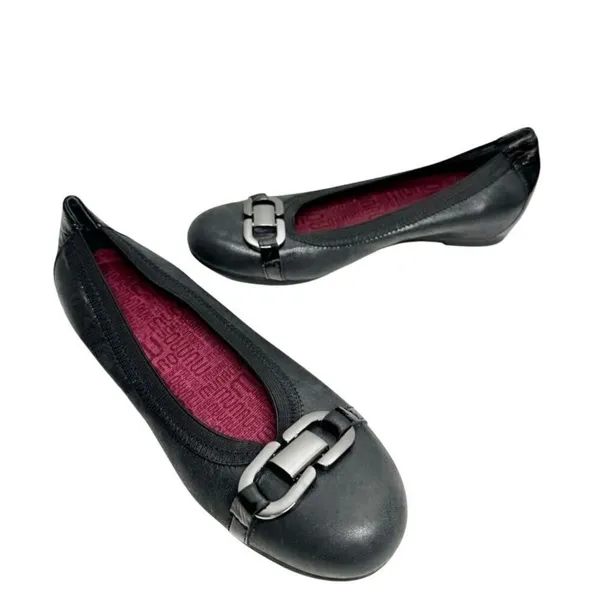 Munro‎ Flats Size 5.5 Black Metallic Ivy Ballet Slip On Casual Shoes - Image 5