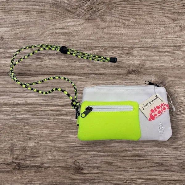 NWT Free People Half Time Double Pouch in Citrus White - Image 5