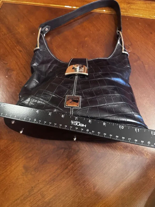 Dooney & Bourke Croc Embossed Genuine Leather Shoulder Bag MADE IN USA - Image 10