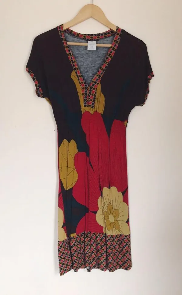 Vintage Y2K Botanical Printed Midi Sundress | Size S - Image 2