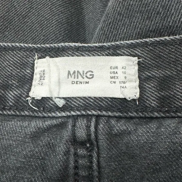 Mango MNG Black Straight Leg Jeans Women’s 10 - Image 2